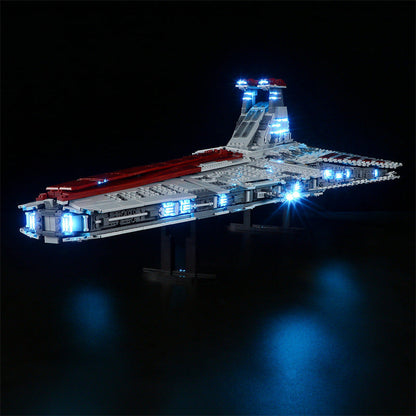Detail photo of the Republic Attack Cruiser brick build