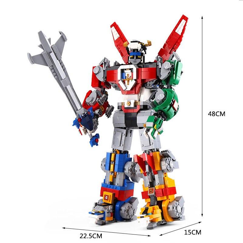Voltron robot lions building block set included parts layout