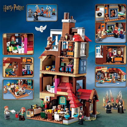 Rustic Countryside Hideout Building Set side angle building block construction