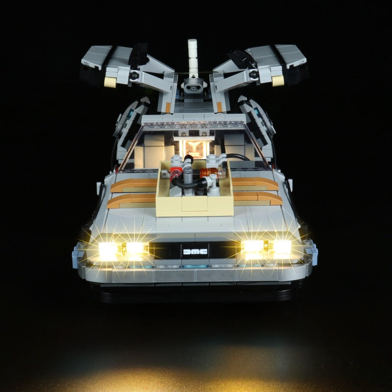 Close-up of the display stand supporting the car model