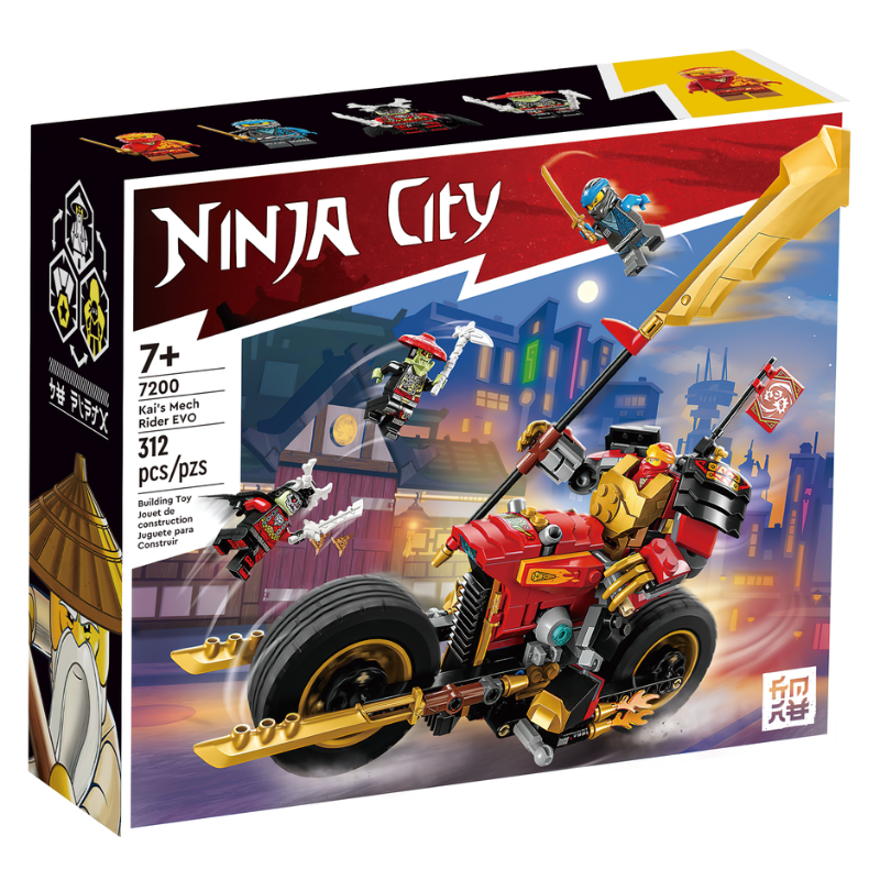 Kai's Mech Rider EVO mech building block set assembled