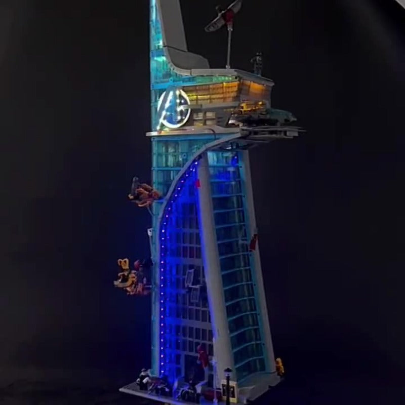 Gallery photo of the 5201-piece tower building set