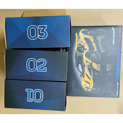 Supercar block set shown with lighting detail