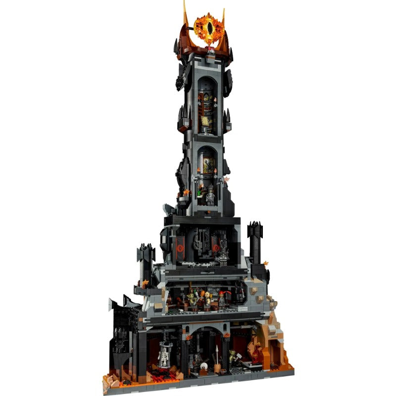 Side angle of the 5471-piece tower model