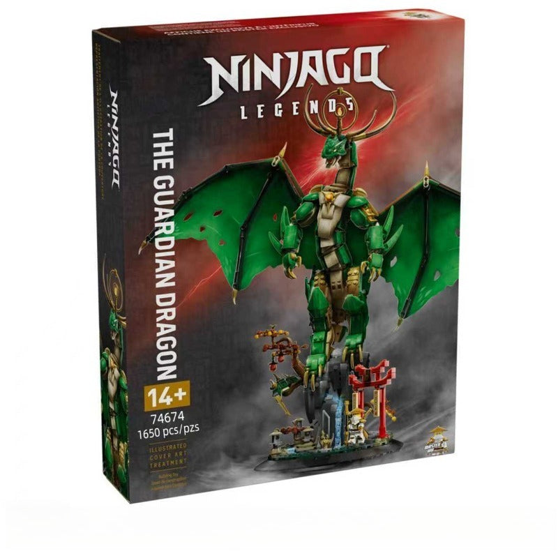 The Guardian Dragon fantasy dragon building block set, side view