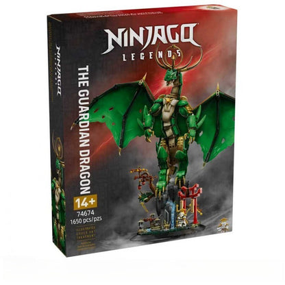 The Guardian Dragon fantasy dragon building block set, side view
