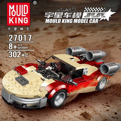 mini sports car building block display model, instruction booklet preview