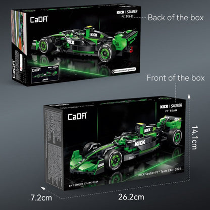 mini Formula racing car building block model, cockpit and interior detail