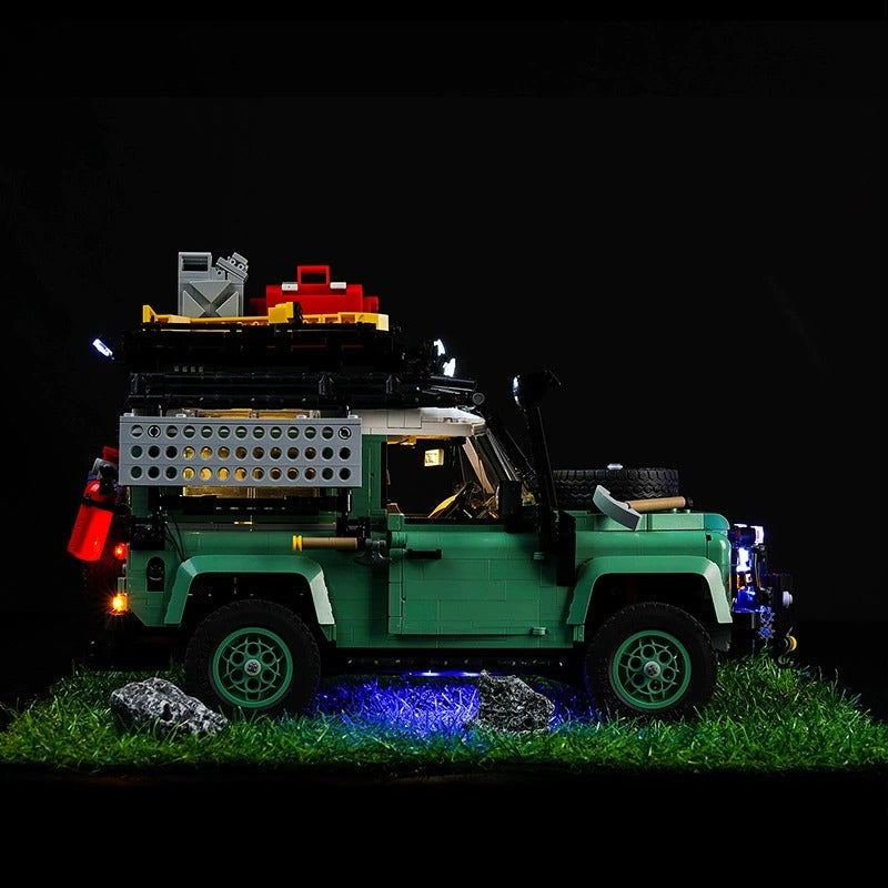 Front view of the assembled SUV brick model