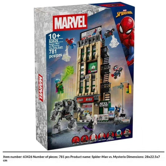 Spider-Man vs. Mysterio Daily Bugle superhero building block set