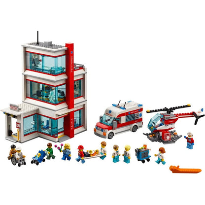 City hospital building block set assembled