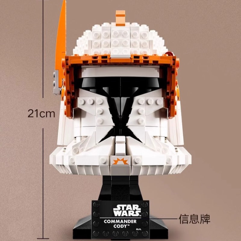 Helmet model on a display stand
