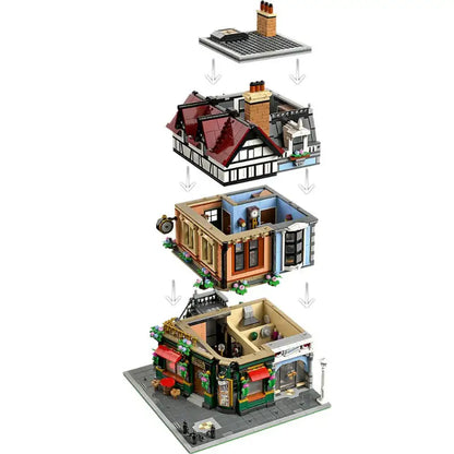 Tudor Corner Building Blocks Set 10350 – 3266 PCS Modular Architecture Brick Construction Model for Collectors & Adults