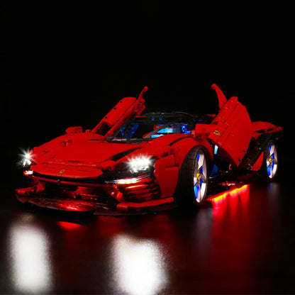 Technic Ferrari Daytona SP3 – 3778PCS LEGO-Compatible Building Blocks | 1:8 Scale Hypercar Collector Set
