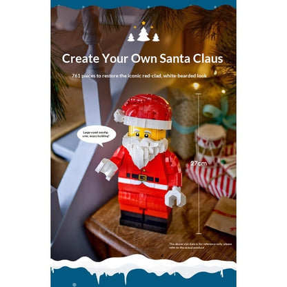 Up-scaled Santa building set shown as a finished piece