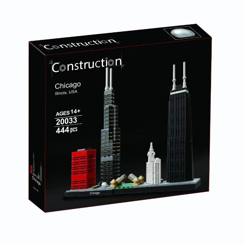 Chicago Illinois skyline architecture building block set