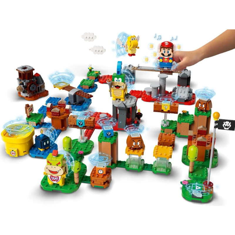 Close-up of the movable playset building block mechanism