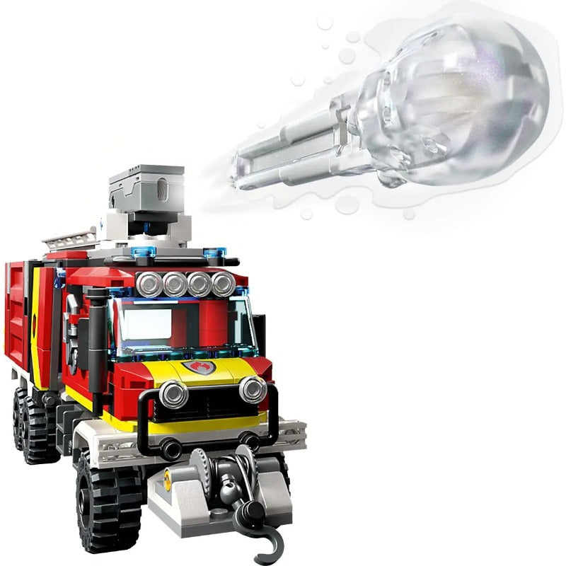 Full view of the fire command truck building block set