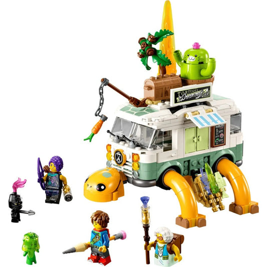 School bus building block model with turtle theme decoration