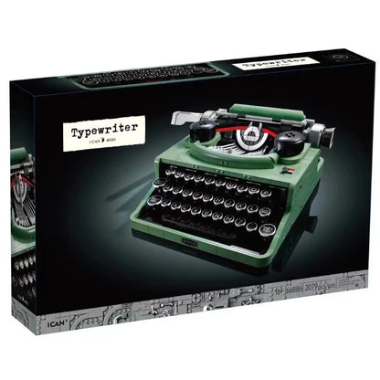 Retro Typewriter 66886 – 2079PCS Compatible Building Blocks | Vintage Desk Collectible