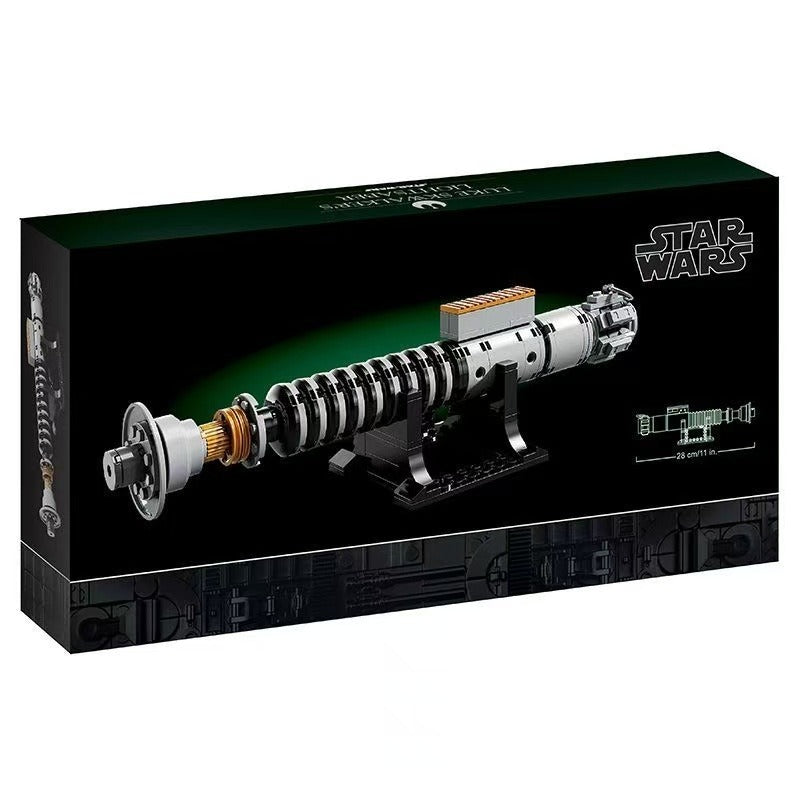 Additional angle of the built lightsaber brick model
