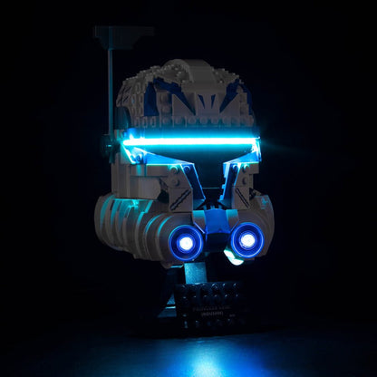 Helmet brick model combined with LED lighting