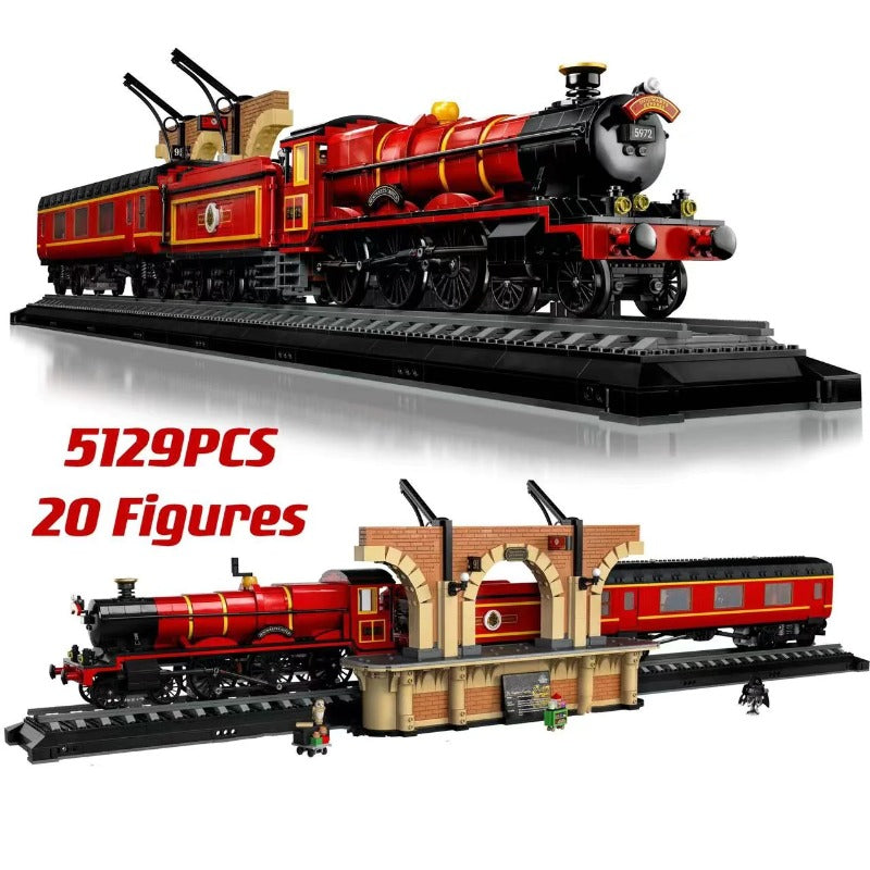 Side view of the completed train model