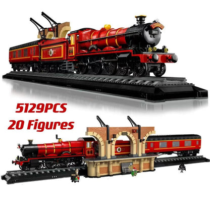 Side view of the completed train model