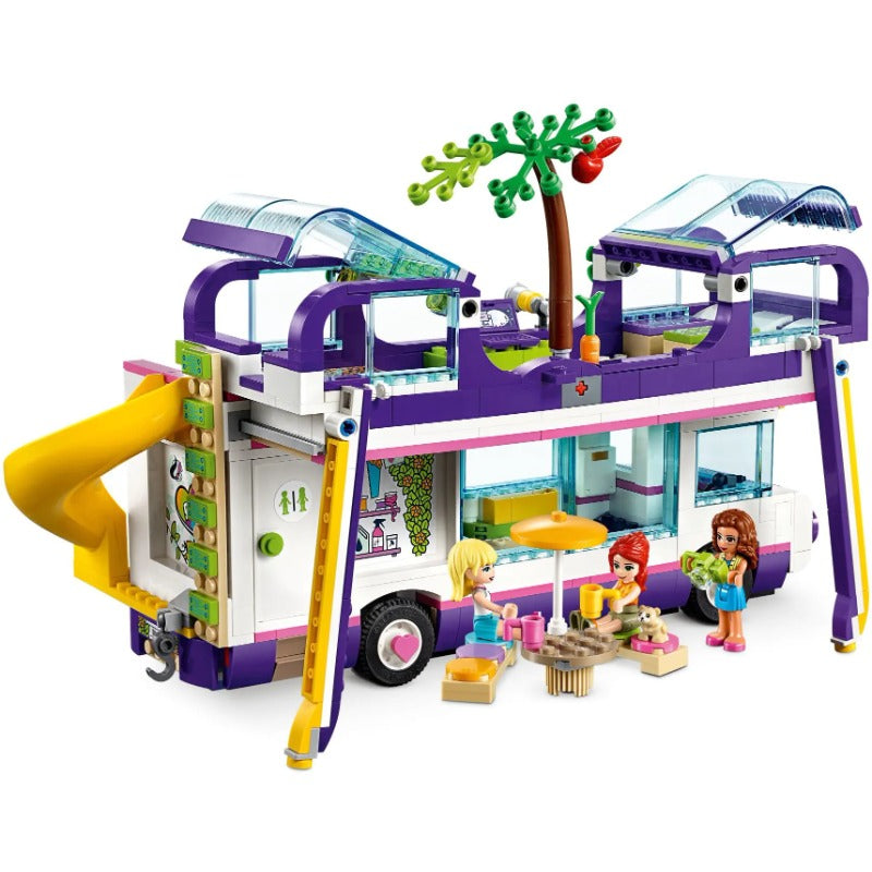 Rear view of the finished Friendship Bus brick model