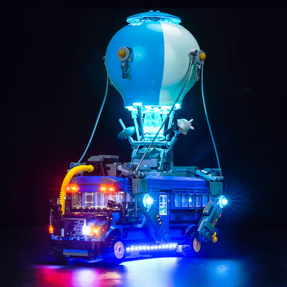 Battle bus brick model shown with the LED lighting option