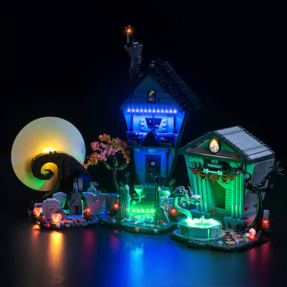 Holiday building block model shown with the LED lighting option