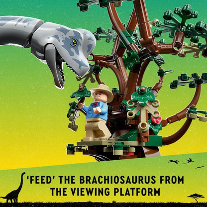 Brachiosaurus brick model leg and body construction