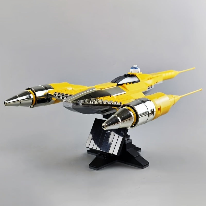 Chrome starfighter building block set cockpit detail