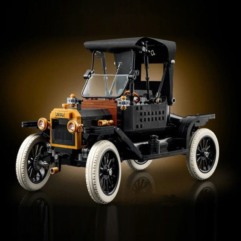 Close-up of Model T car building blocks