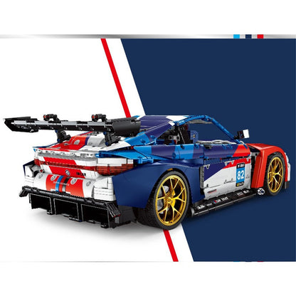 German sports coupe building block model, side profile view