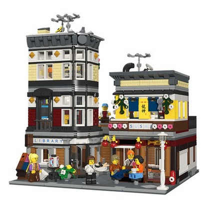 sushi restaurant building block set additional angle view