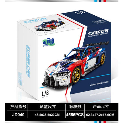 German sports coupe building block model, wheel and tire detail
