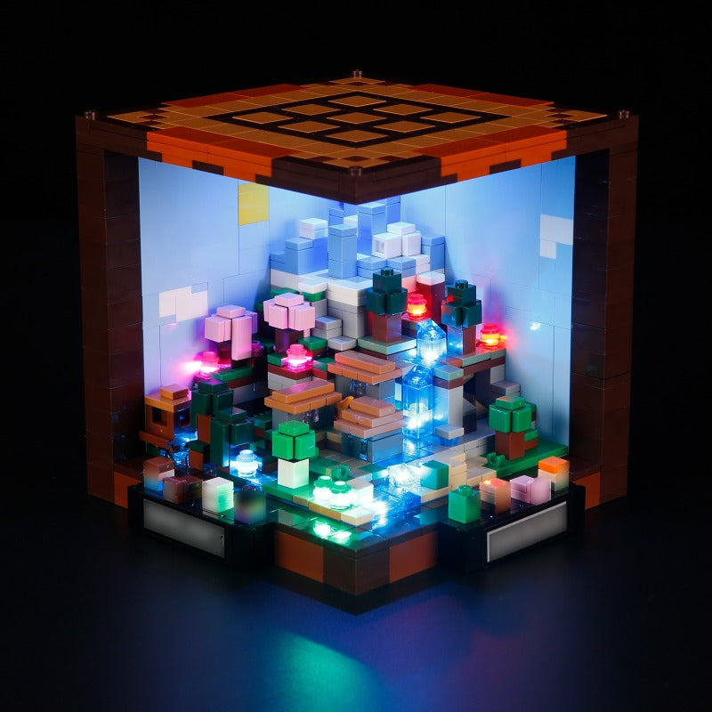 Wider view of the crafting table display