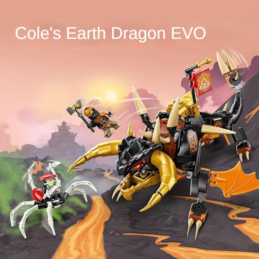 Cole's Earth Dragon EVO dragon building block set assembled