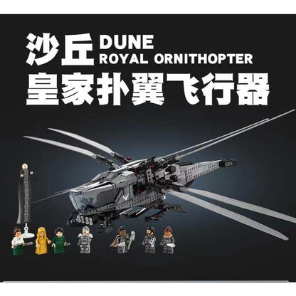 Assembled Atreides Royal Ornithopter building block set, 1369 pieces