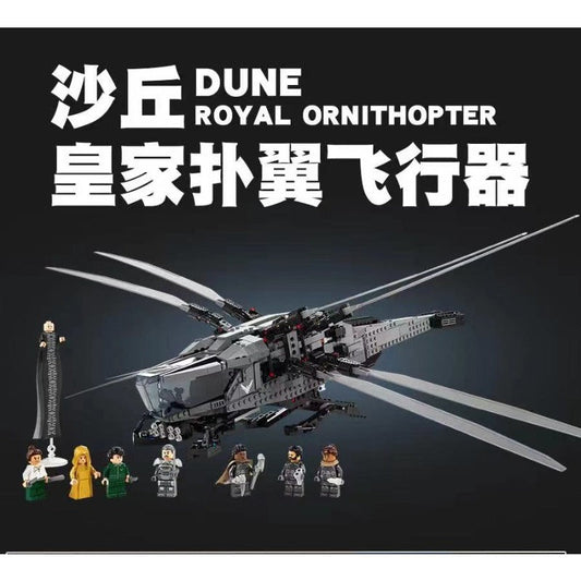 Assembled Atreides Royal Ornithopter building block set, 1369 pieces