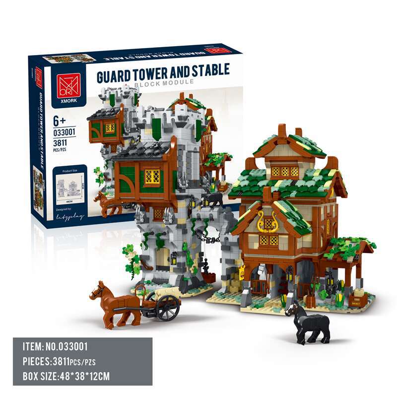 Guard Tower and Stable Building Block Set – 3811 PCS – detail view 1