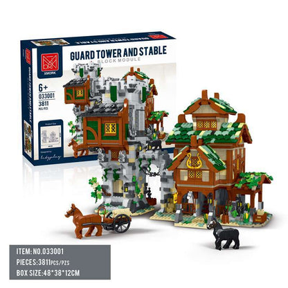 Guard Tower and Stable Building Block Set – 3811 PCS – detail view 1