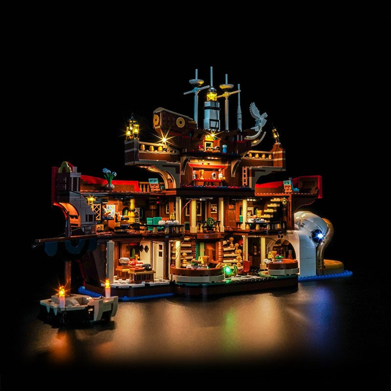 The Baratie Floating Restaurant floating ship building block set, side view