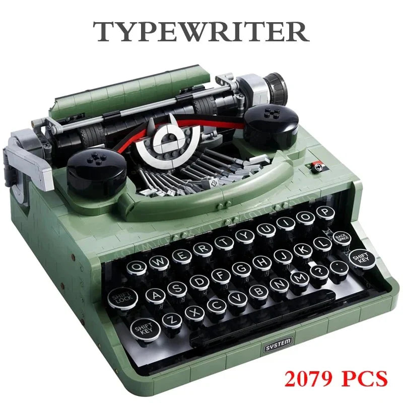 Retro Typewriter 66886 – 2079PCS Compatible Building Blocks | Vintage Desk Collectible