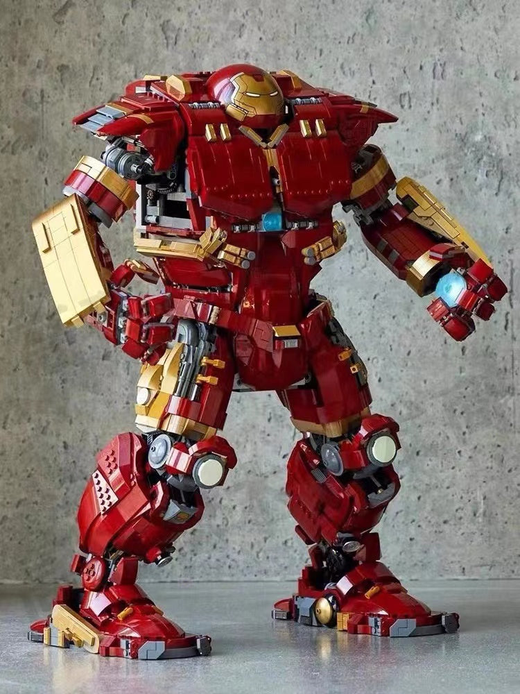 Rear view of the armored mech building set