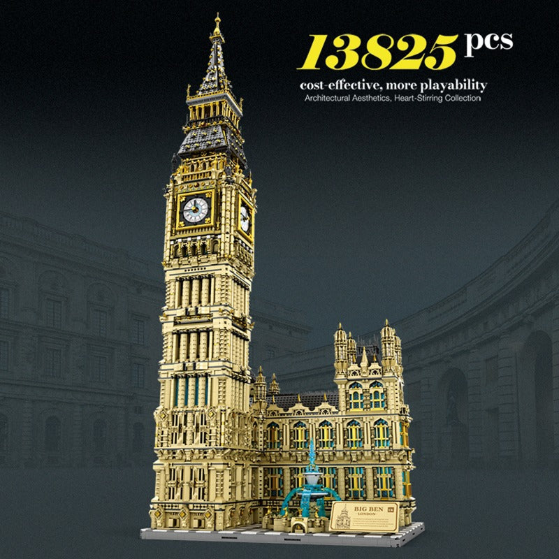 big ben clock tower building block set exterior detail view