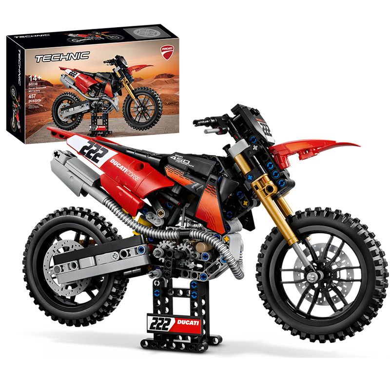 Ducati Desmo450 MX Factory 457-piece motorcycle building block set