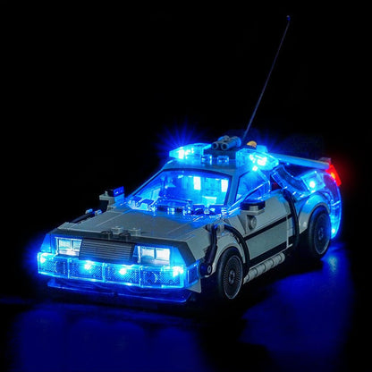 Time machine building block set with LED lighting option