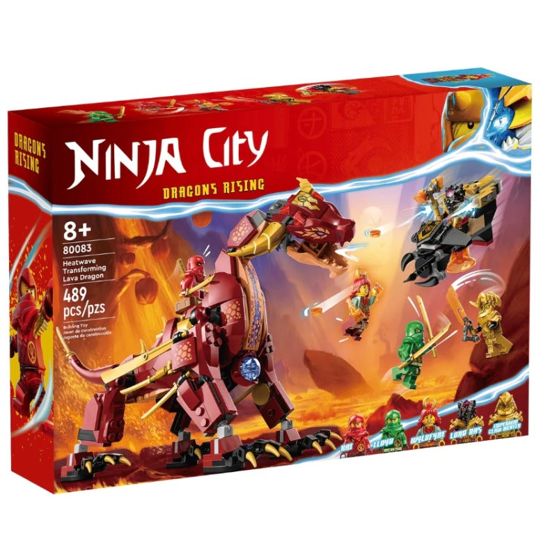 Heatwave Transforming Lava Dragon building block set, main product image